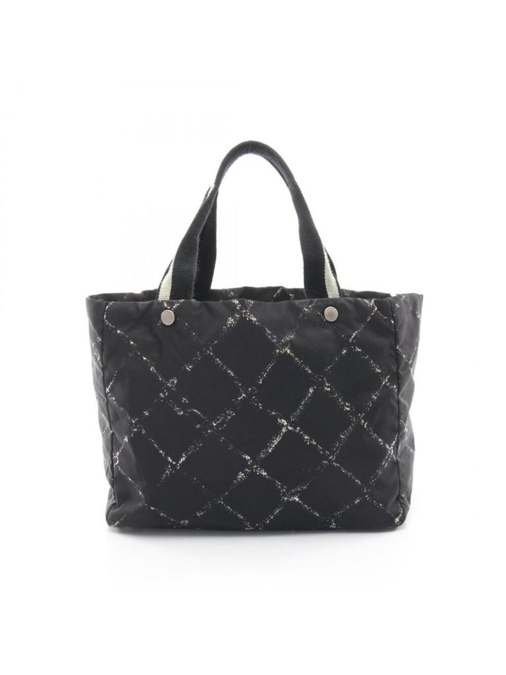 Chanel Tote Vintage Travel Line Black Nylon Vintage MM